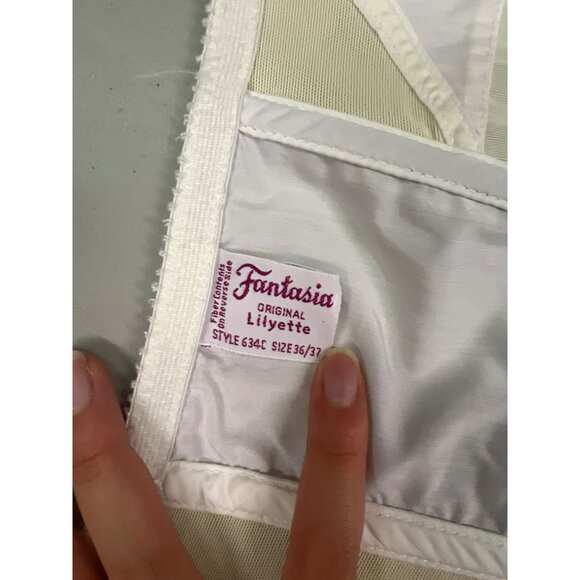 Vintage Lingerie Union Made Fantasia Original Lilyette White Lace Bustier Corset - Picture 11 of 12